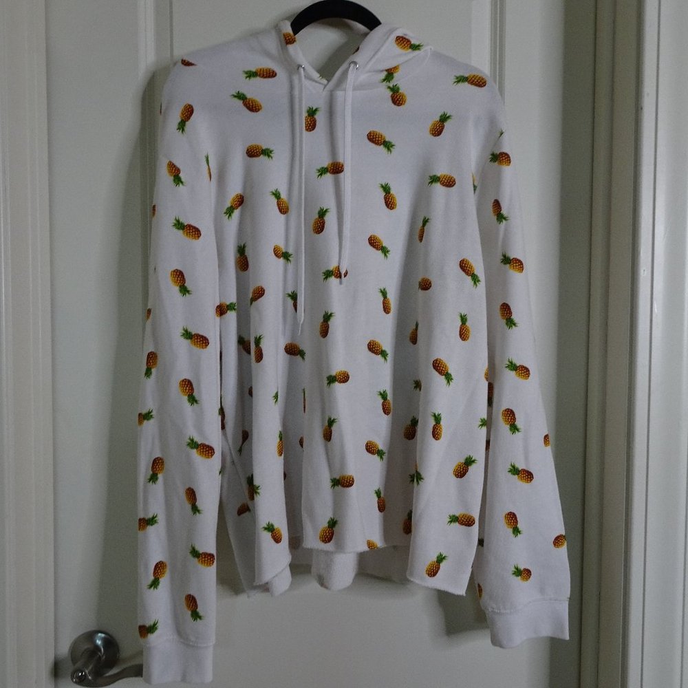 Forever 21+ White Pineapple Hoodie